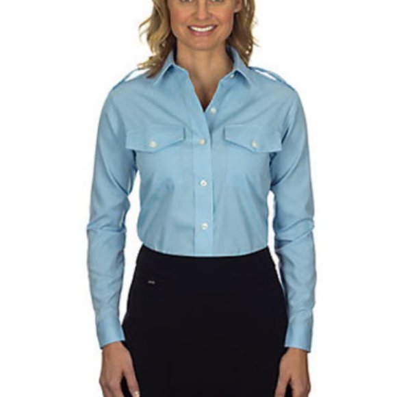 The Aviator By Van Heusen Light Blue Long Sleeve Dress Shirt NWT - Picture 1 of 7